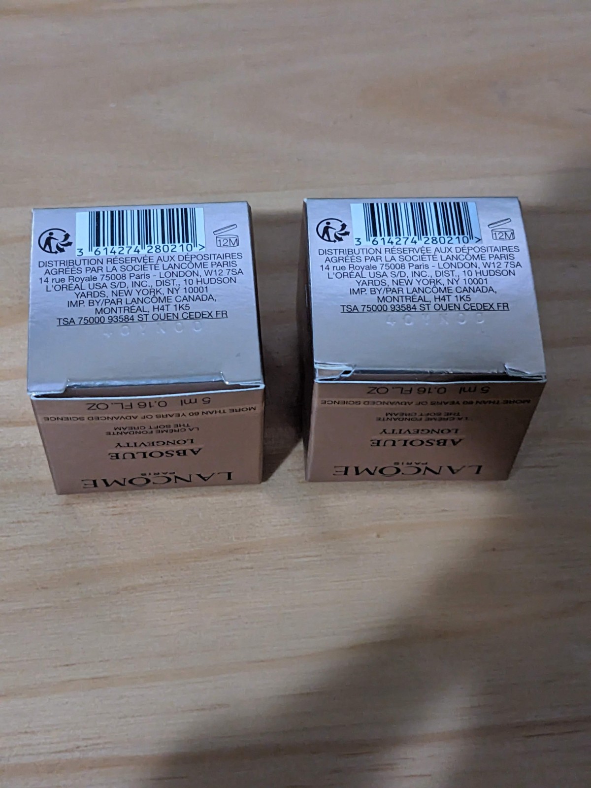 2* Lancome Absolue LONGEVITY The Soft Cream 5ml/each (=10ml) NIB