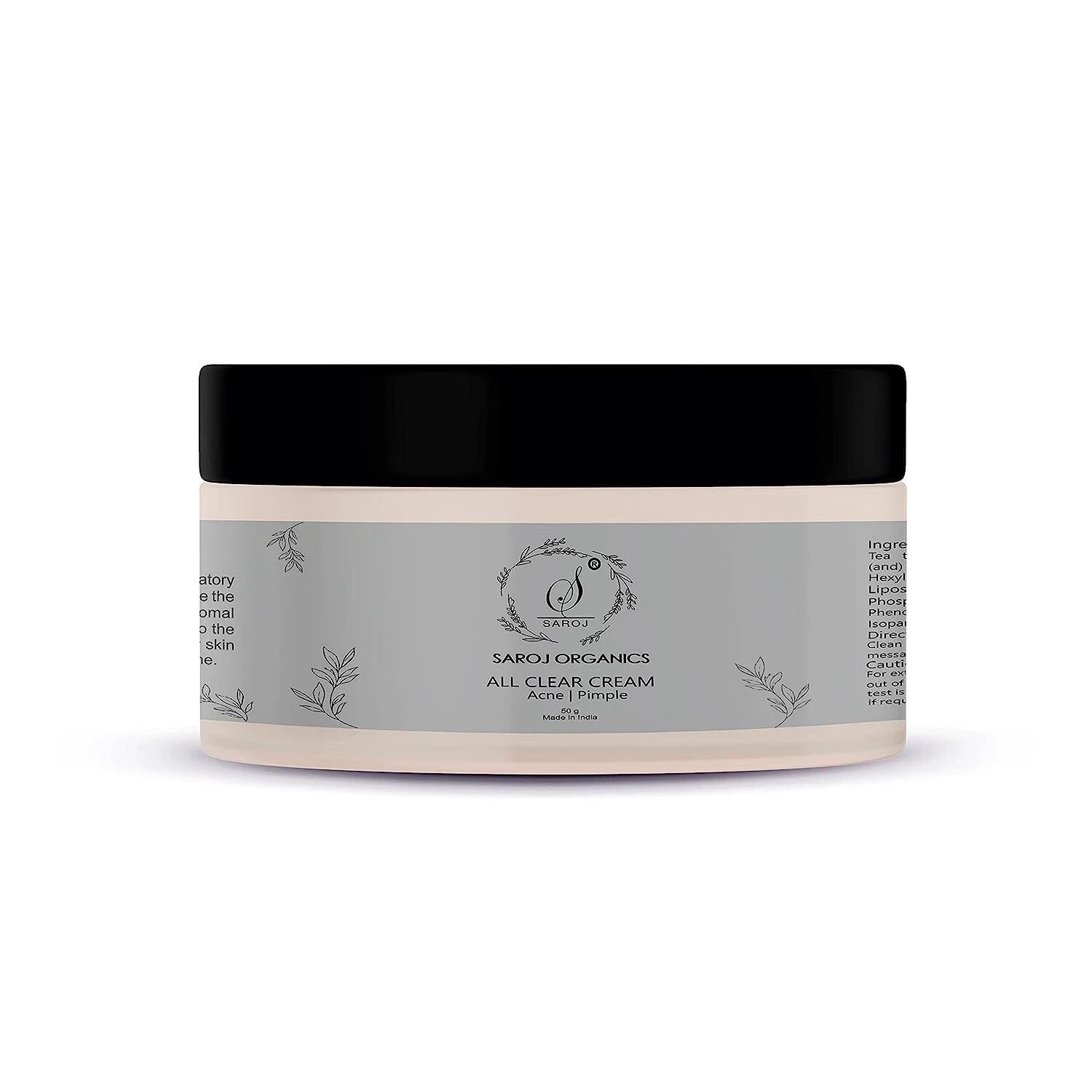 Saroj Organics All Clear Cream, 50gm, for acne, pimples – for men and women