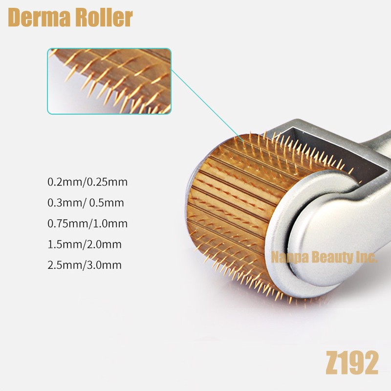 (192 Titanium )Derma Roller Skin Therapy For Hair,Anti-Aging,Acne,Scars Removal