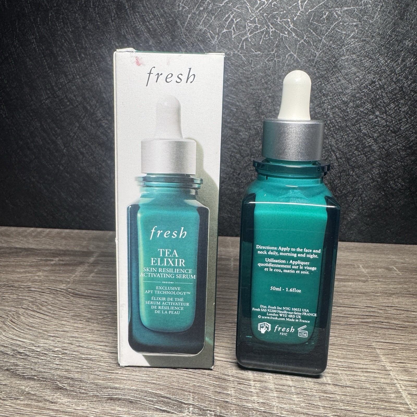 Fresh Tea Elixir Skin Resilience Activating Serum 50ml Deep Hydration 50ml NIB