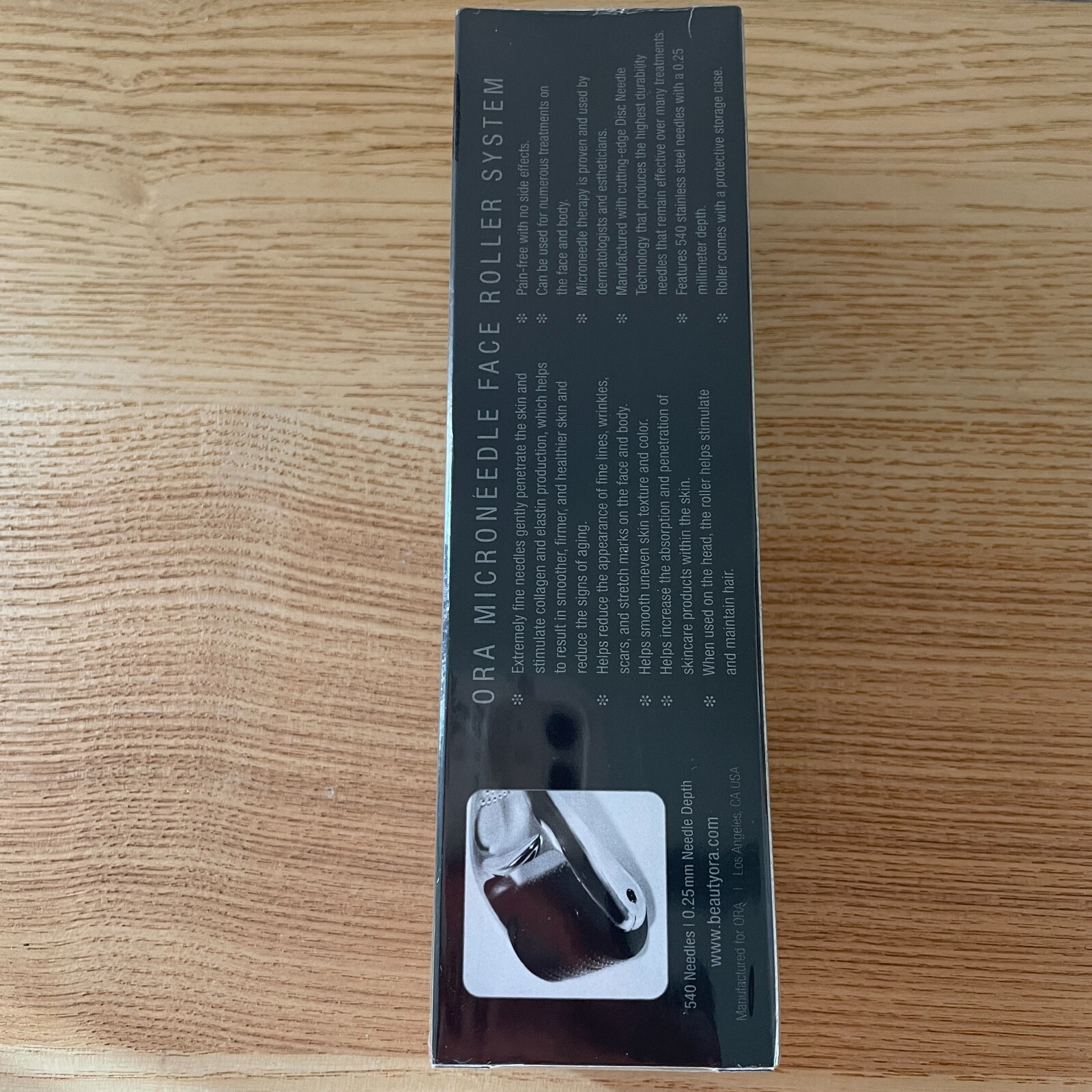 ORA Beauty Microneedle Face Roller System 540 needles 0.25mm depth Sealed in Box