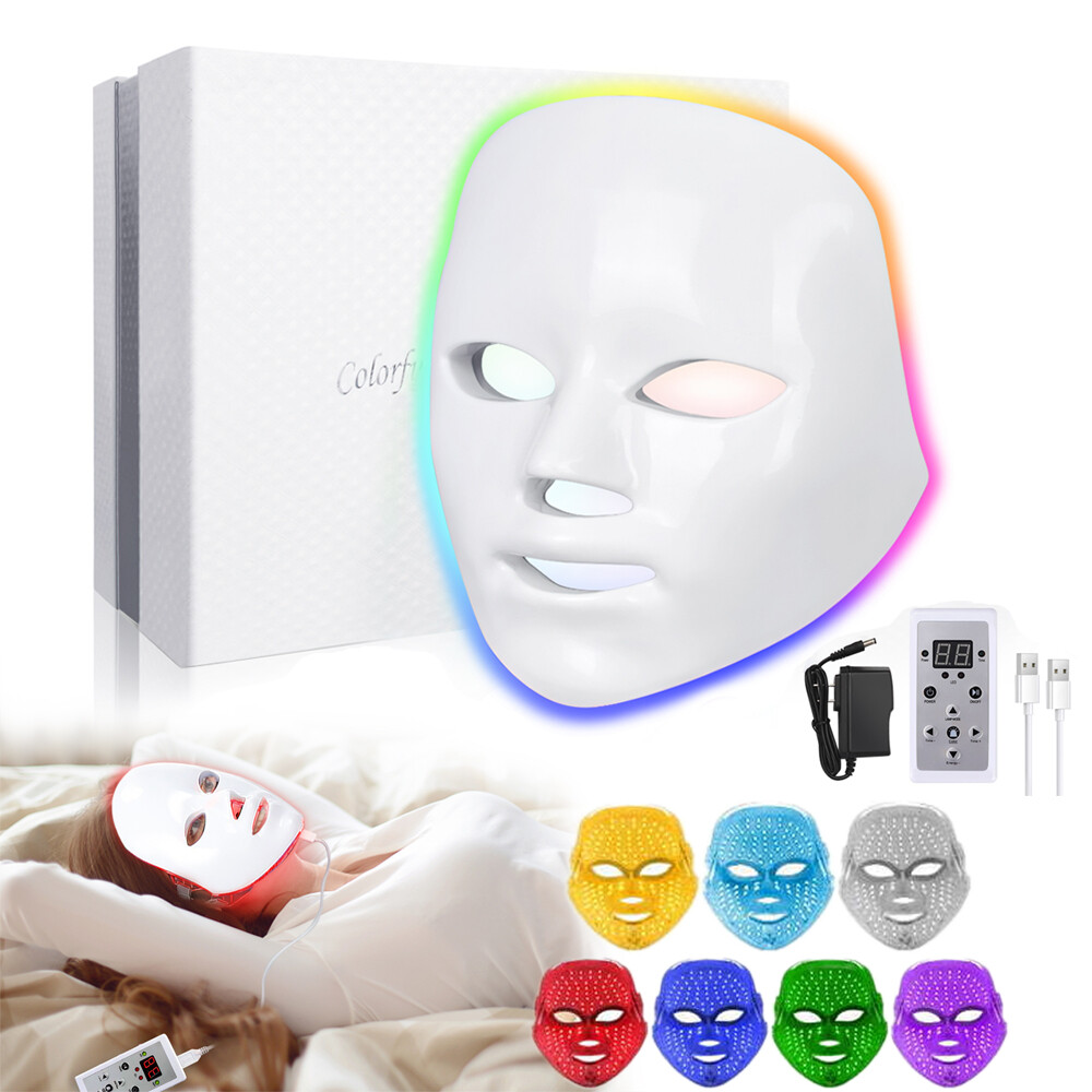 7 Colors LED Photon Facial Face Mask Skin Rejuvenation LED Light Therapy Machine