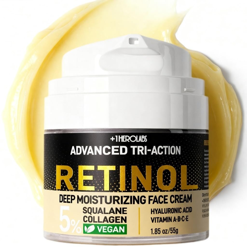 Retinol Moisturizer Anti-Aging Face Cream Triple Retinol 5% Squalane Exp 06/2028