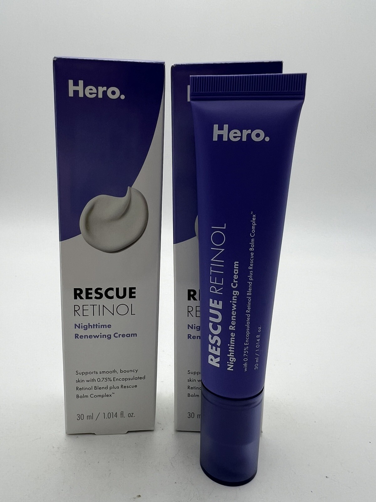 (2)Hero Rescue Retinol Nighttime Renewing Cream 1.014 oz.