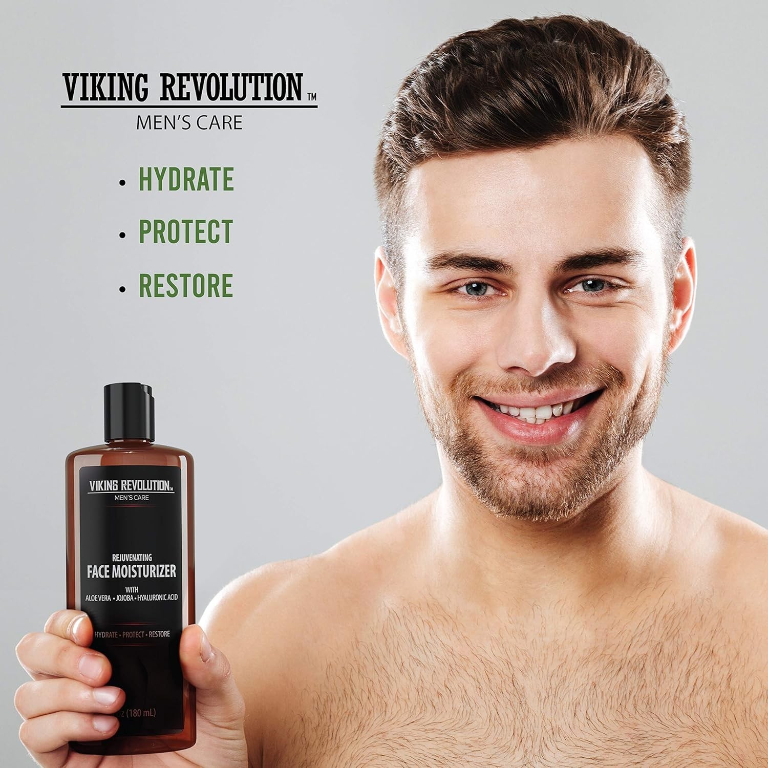 Crema Facial Hidratante Natural para Hombres – Antiarrugas, Antienvejecimiento