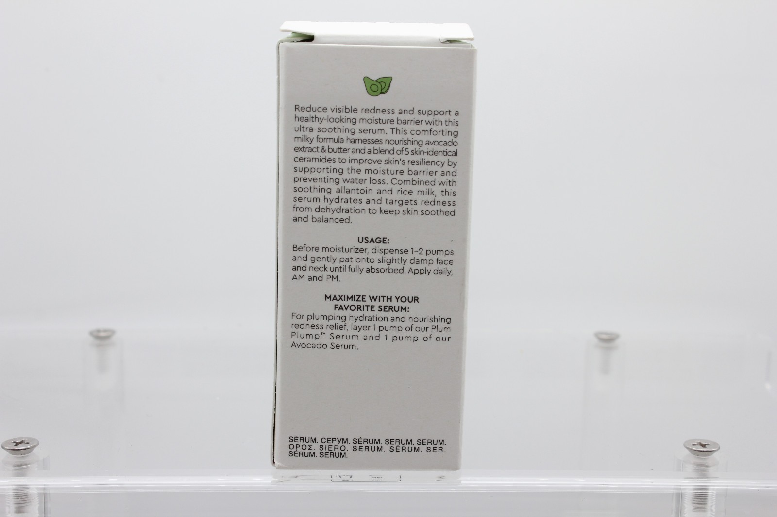 Glow Recipe Avocado Ceramide Recovery Relief Serum Barrier Rescue, Full Size 1oz
