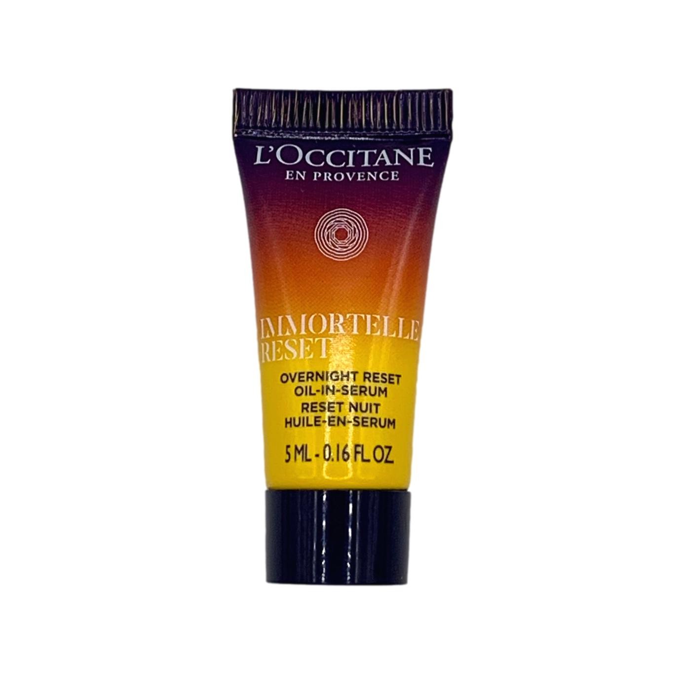 L’Occitane Nourish & Glow 4 Piece Travel Set Immortelle Cream, Amande Oil, Serum