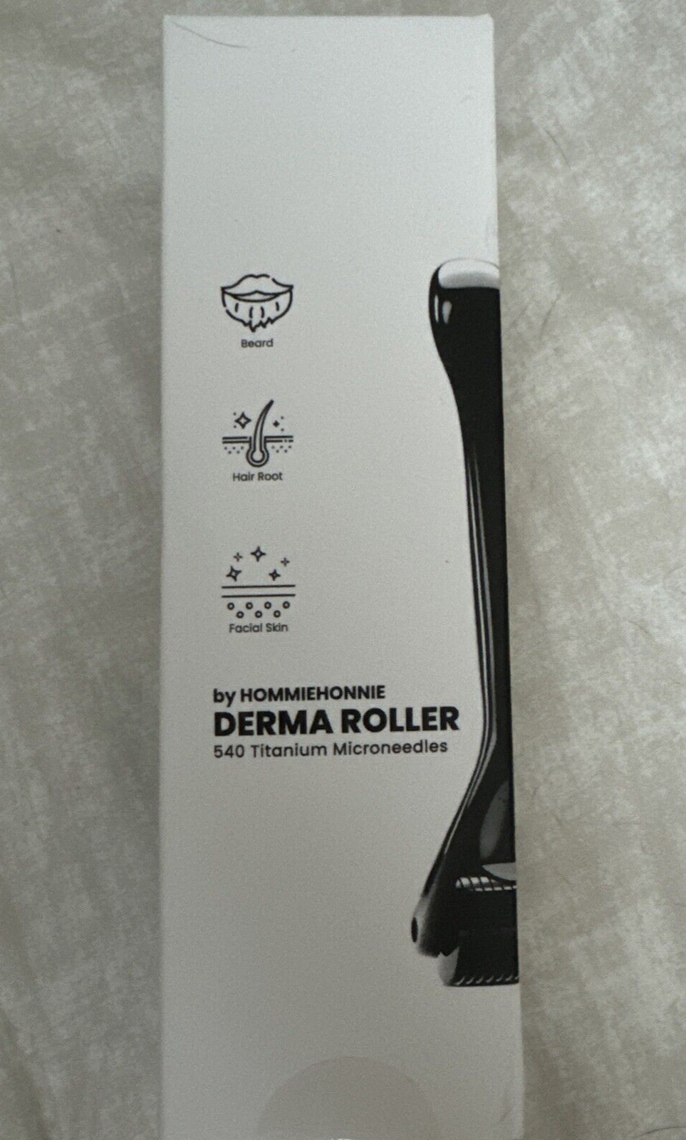Derma Roller Microneedle Roller for Face /540 Titanium Beard Roller Black NEW