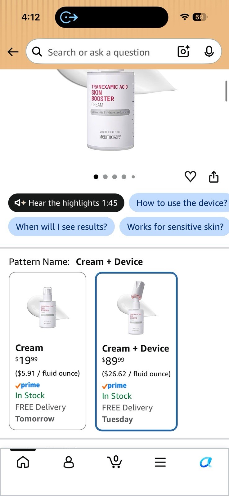 Meditherapy Tranexamic Acid Skin booster Cream And Device