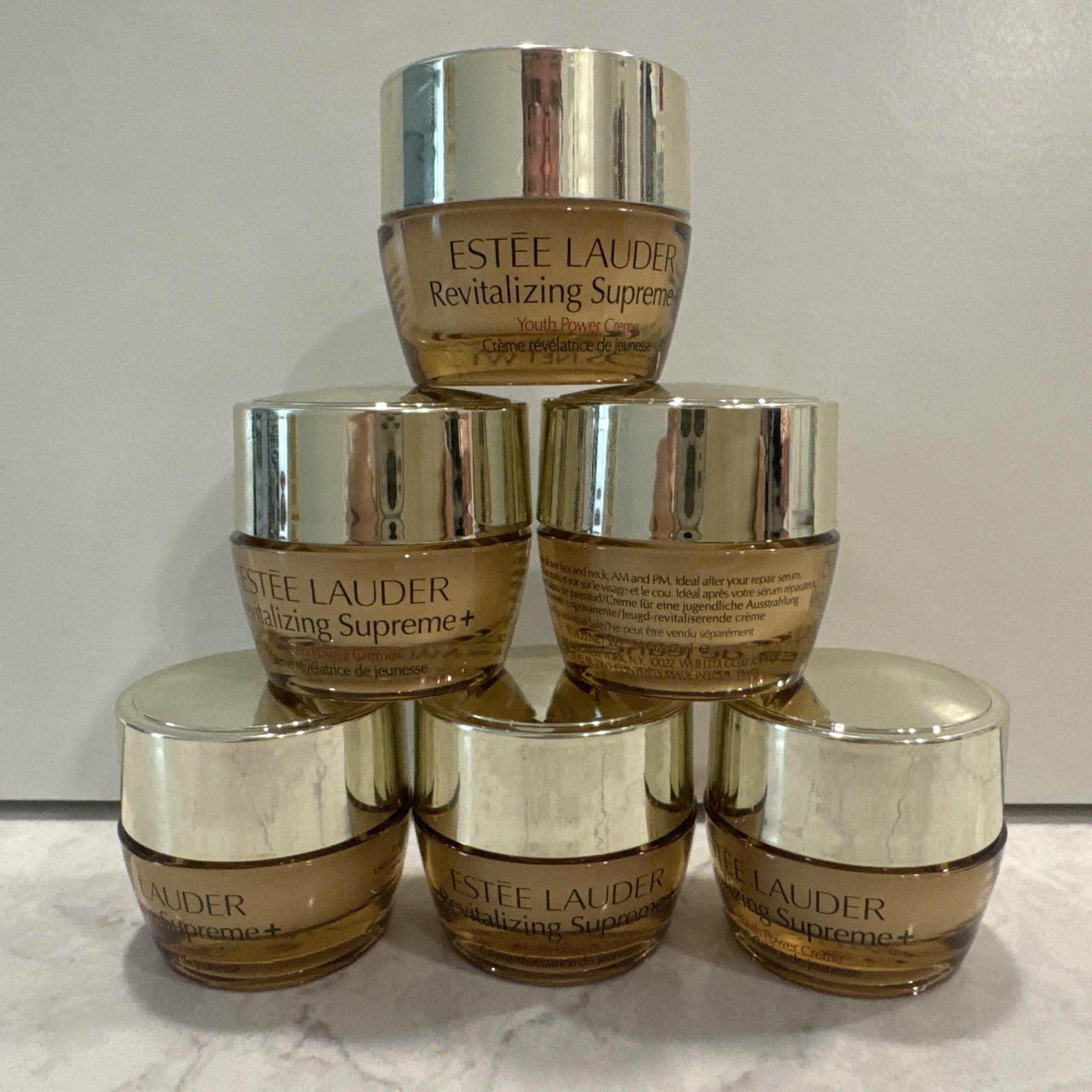 6 Estee Lauder Revitalizing Supreme + Youth Power Creme .24 OZ / 7ml Each NWOB