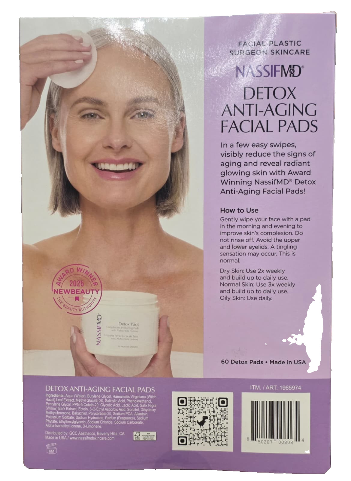 NassifMD Detox Pads 60 count Brand New Sealed