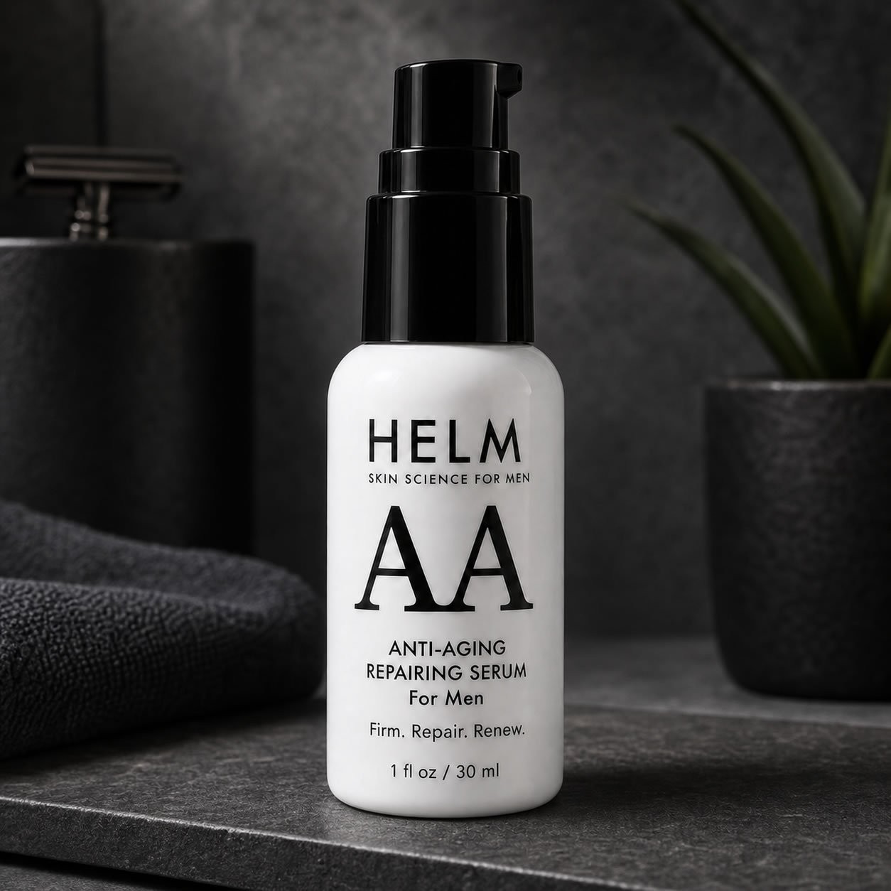 Helm Anti-Aging Serum Plant-Based Firmer Tighter Brighter Smoother Youthful Skin