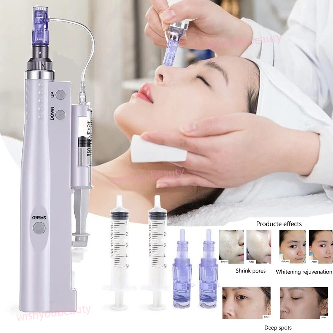 Skin Care Micro Pen with 10Pcs 42Pins Needle Cartridges Tips US