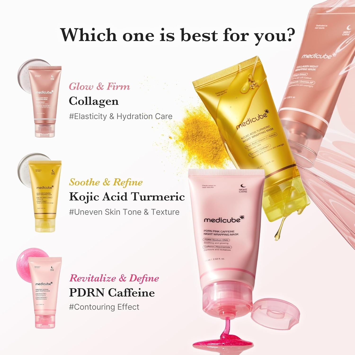 medicube Wrapping Mask Collagen Overnight Peel Off Facial Mask | Elasticity & Hy