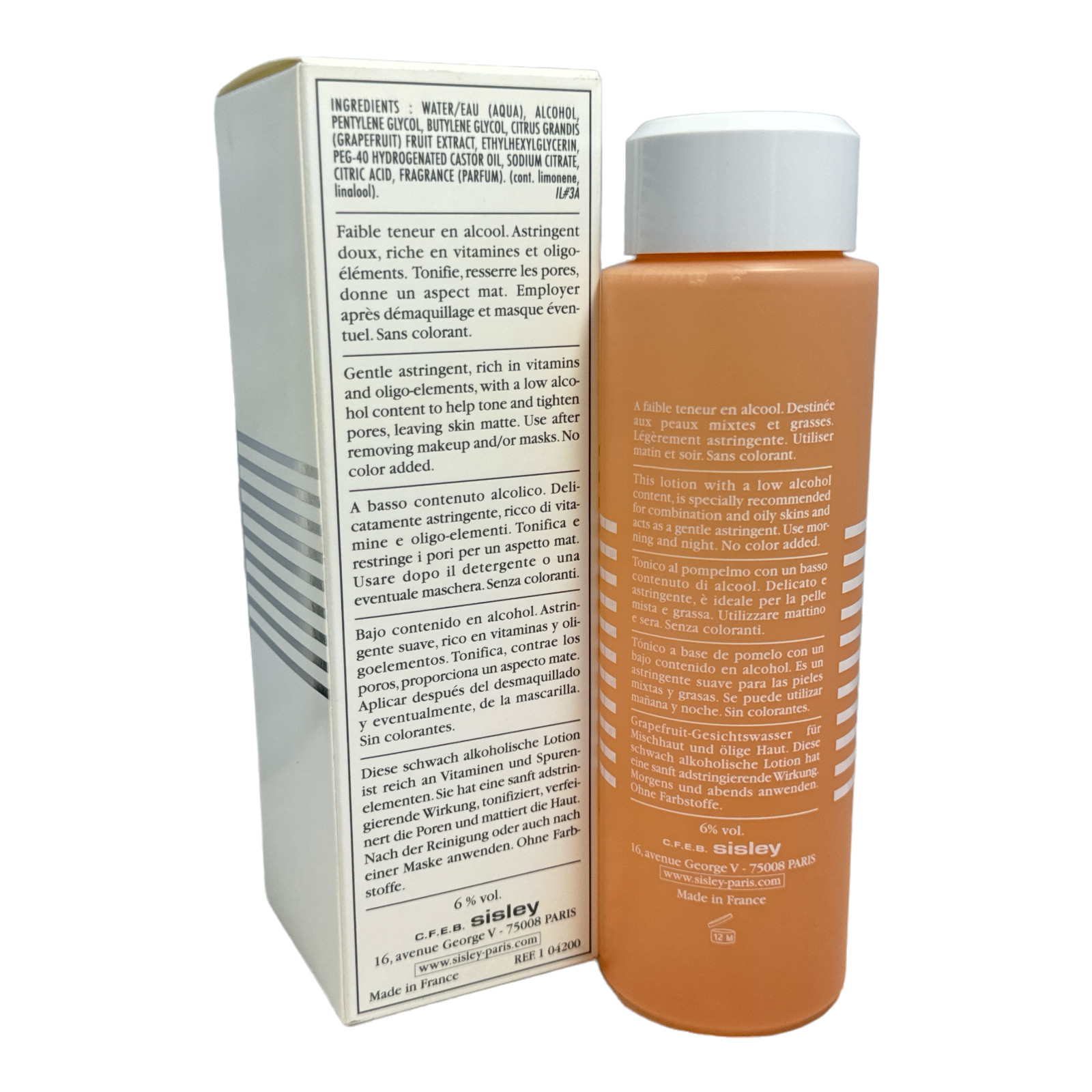 Sisley Grapefruit Toning Lotion Combination/Oily Skin 8.4fl.oz./250ml NEW