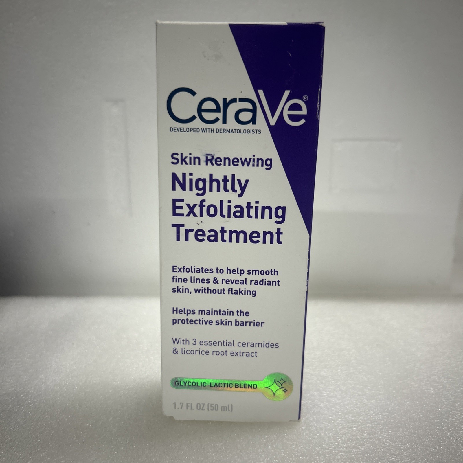 CeraVe Skin Renewing Nightly Exfoliating Treatment Serum Anti Aging 1.7 fl oz