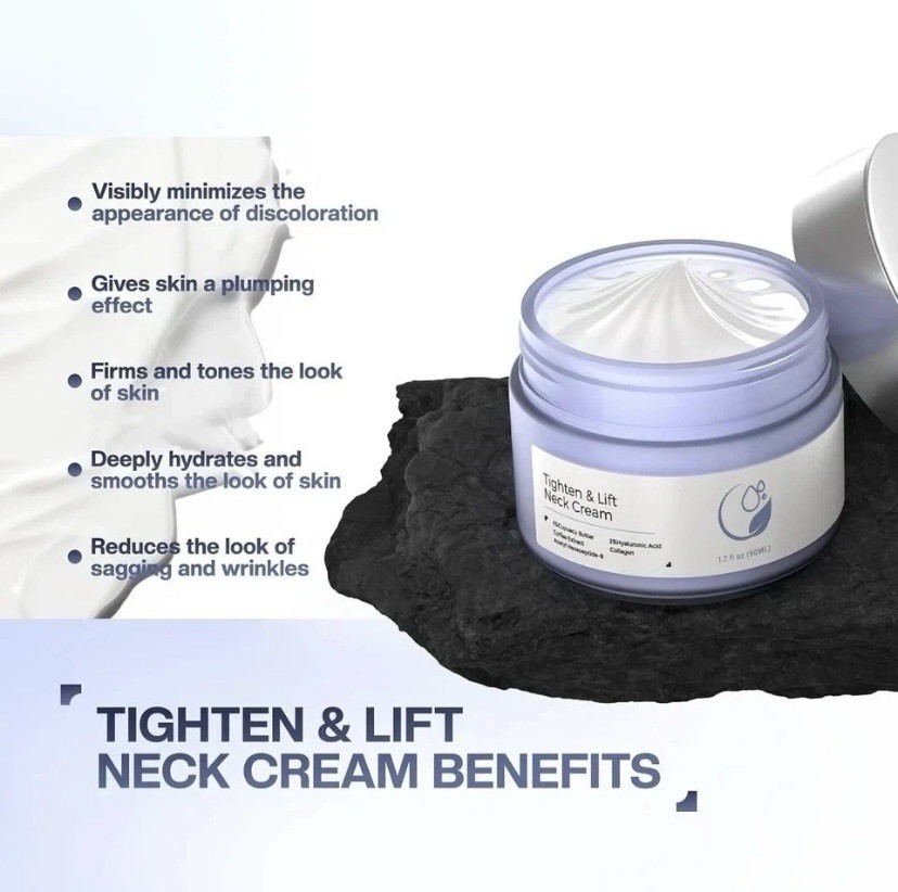 Tighten & Lift Neck Cream 1.7 fl oz Firming Hydrating Collagen Cupuaçu Butter