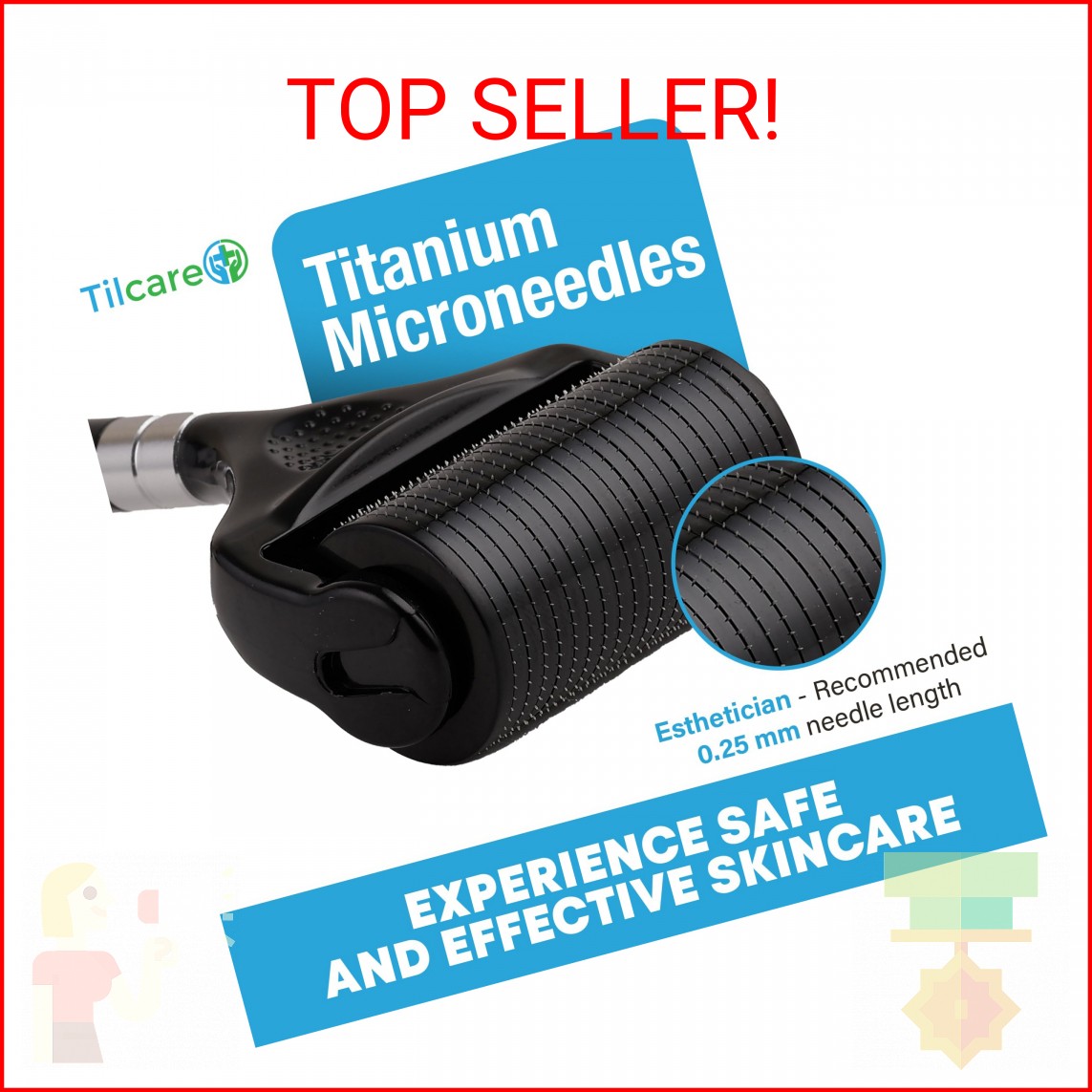 Ultra-Wide Derma Roller for Face – At-Home Microneedling Kit, 0.25 mm Microneedl