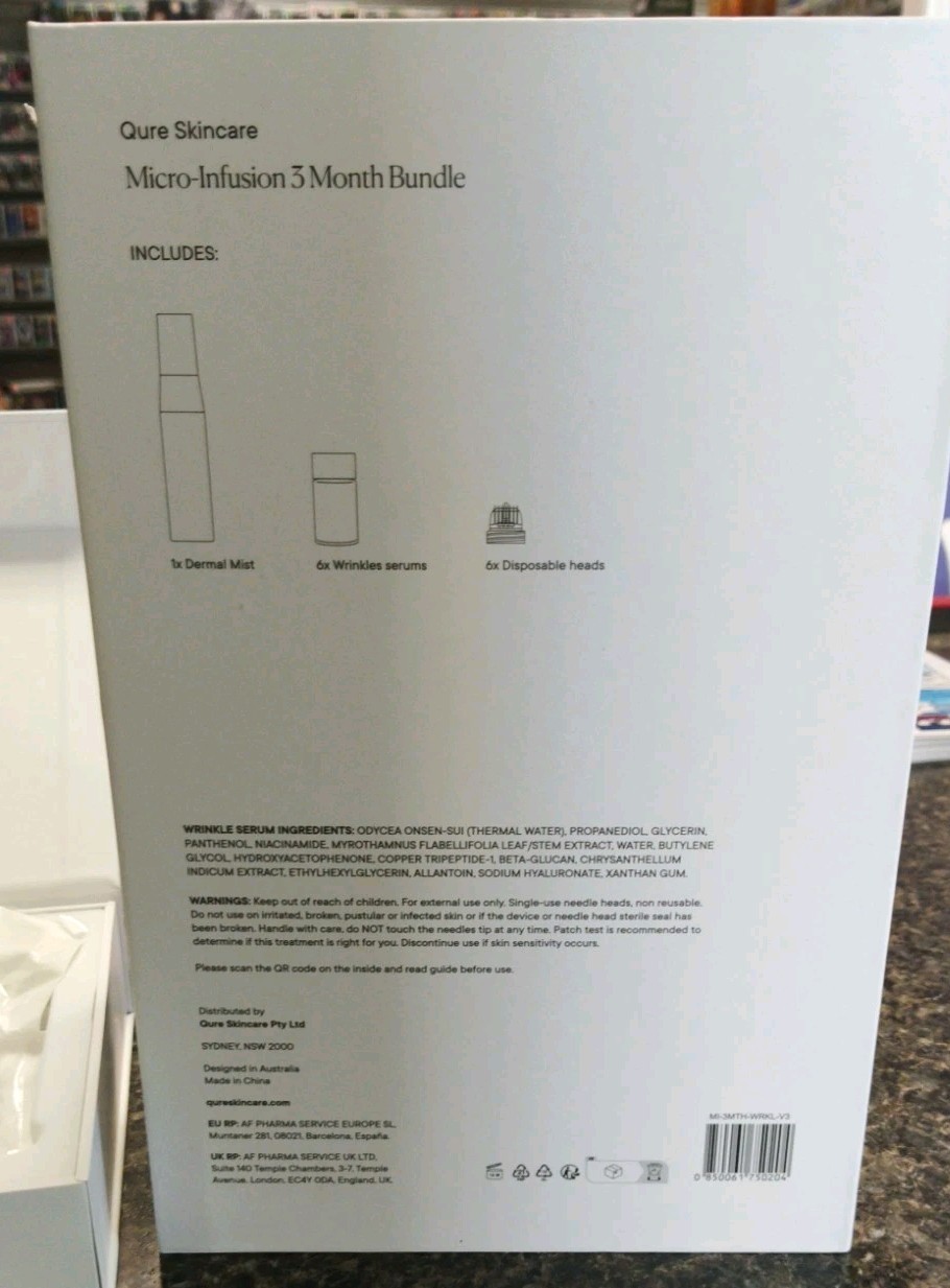 Qure Skincare Micro-Infusion System 6 Month For Wrinkles