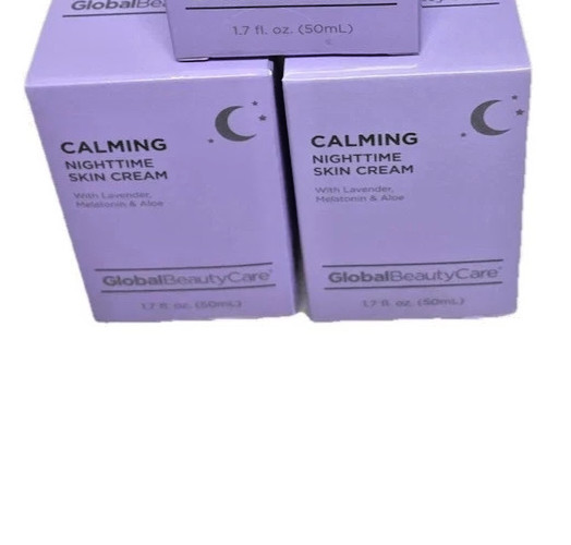 Lot 2 -Global Beauty Care Calming Nighttime SKIN CREAM Lavender Aloe 1.7 oz each