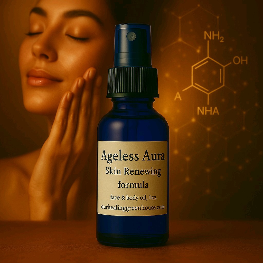 Anti Aging Oil, Skin Renewing Formula. 1/2 oz, rebuild Skin. By Ageless Aura™