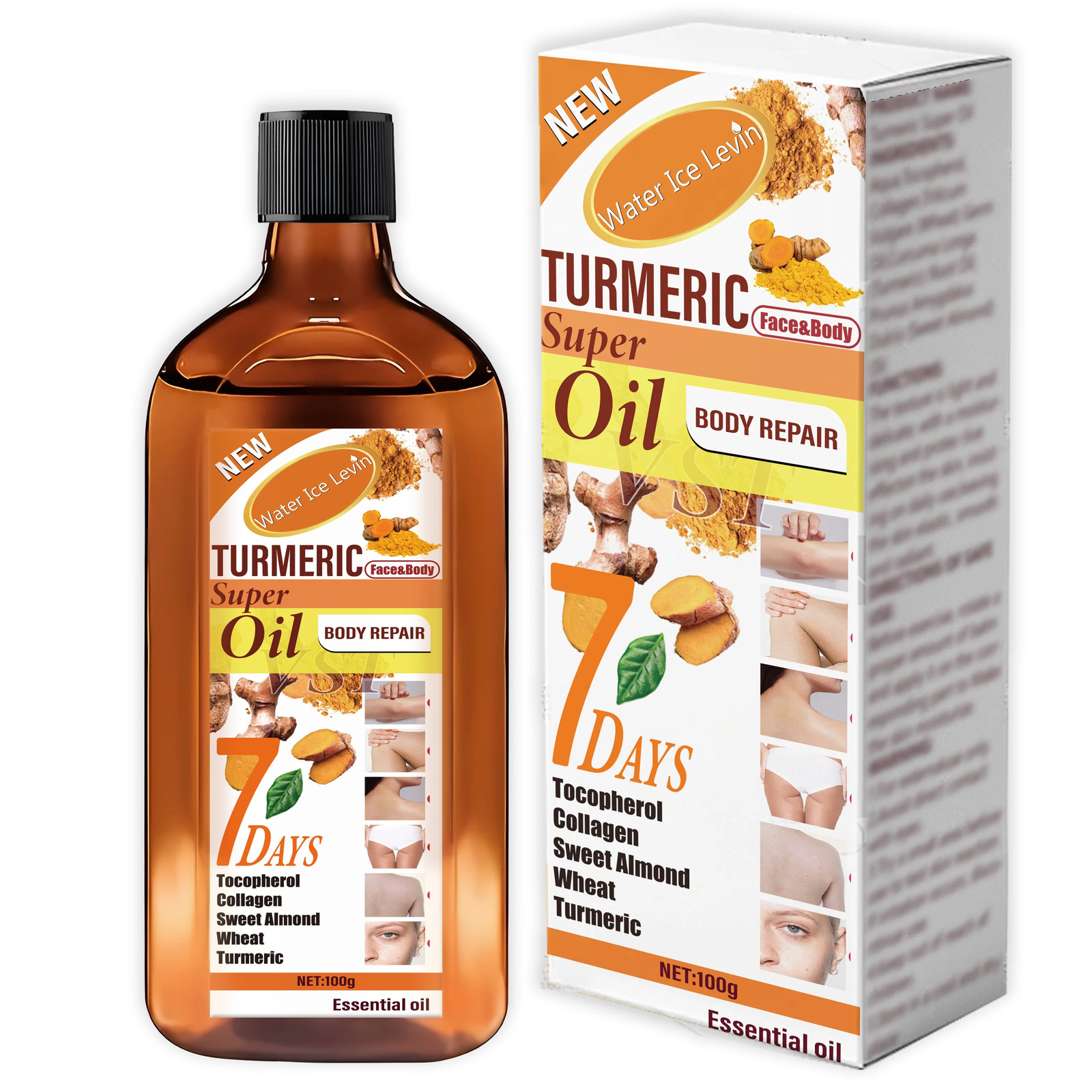 Turmeric Essential Oil Skin Brightening Moisturizer Face Body Repair Glow Serum