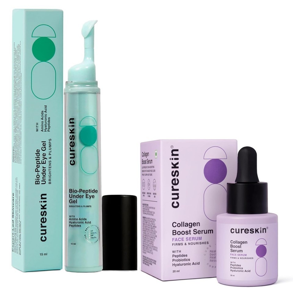 CureSkin Anti Aging Combo Cream Serum & Eye Cream | Collagen Boost | Unisex