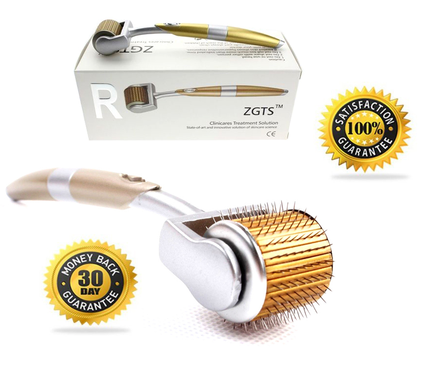 ZGTS® Titanium Derma Roller 2.0 mm w/ Travel Case For Stretch Marks, Cellulite