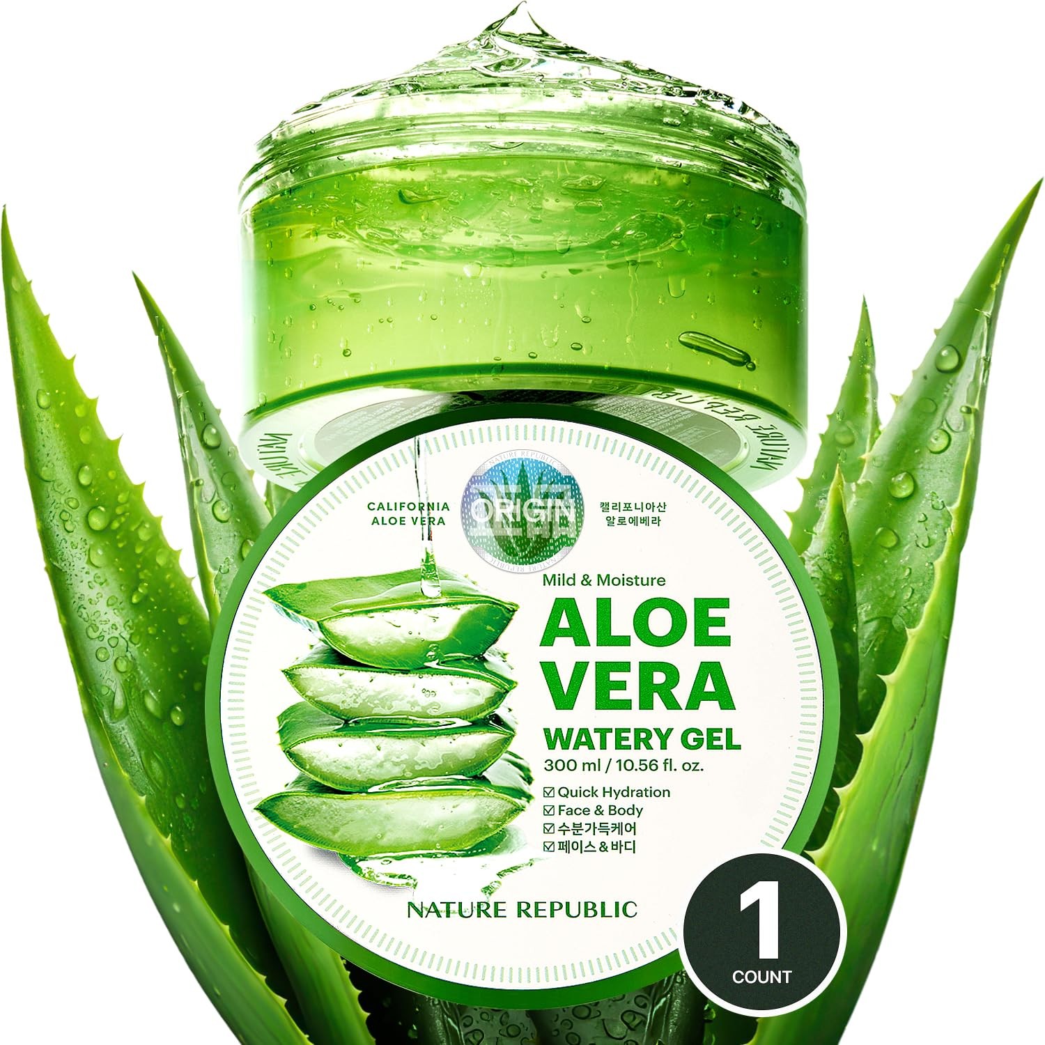 Mild & Moisture Aloe Vera Watery Gel (1 PCS) | Hydrating & Moisturizing, Fast…