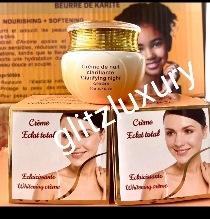 X 1 jar, Eclat total whitening NIGHT face cream 50g x 1m👌