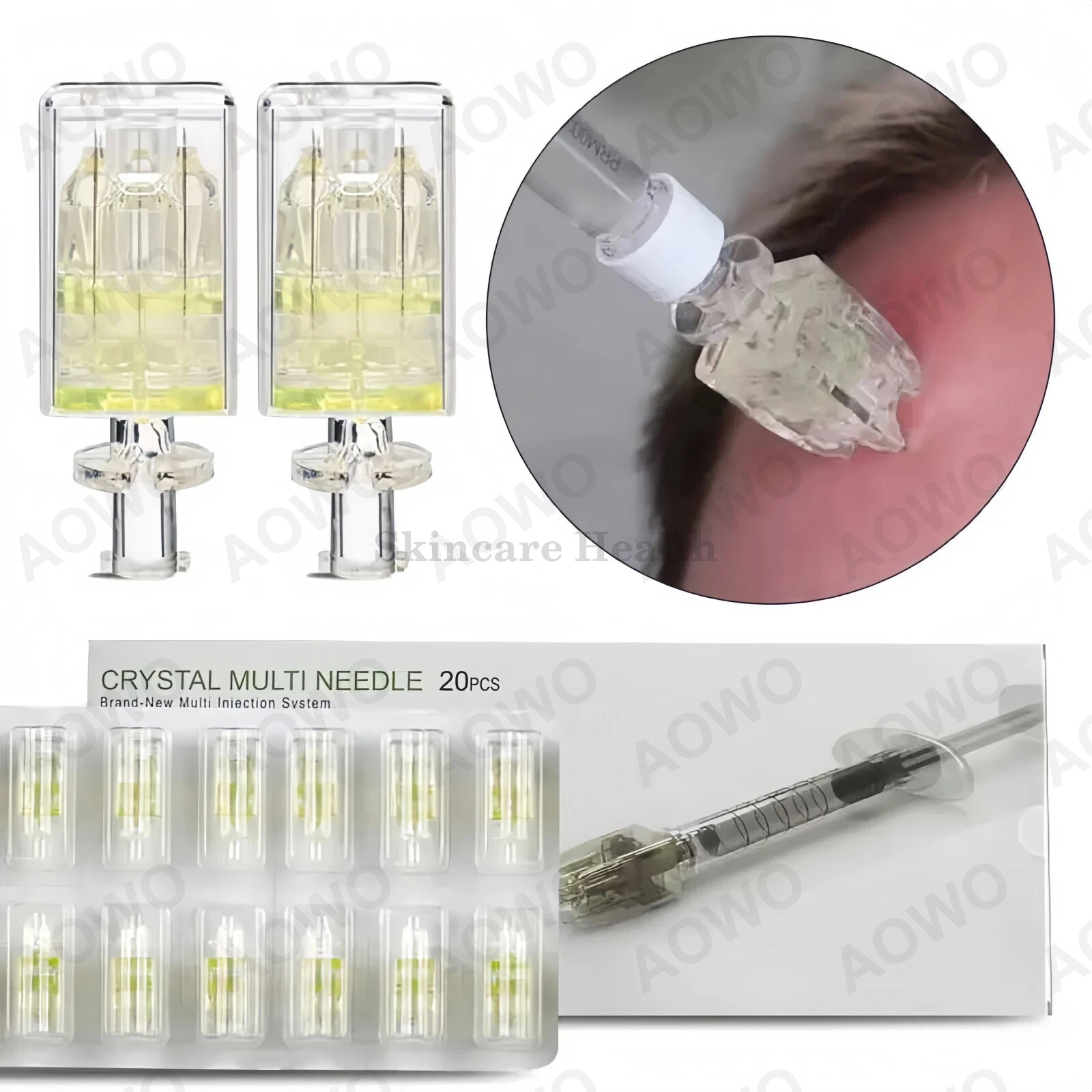 5PCS 5Pin Crystal Multi Cartridges For Water Light Skin Care Tools 32G*1.5mm
