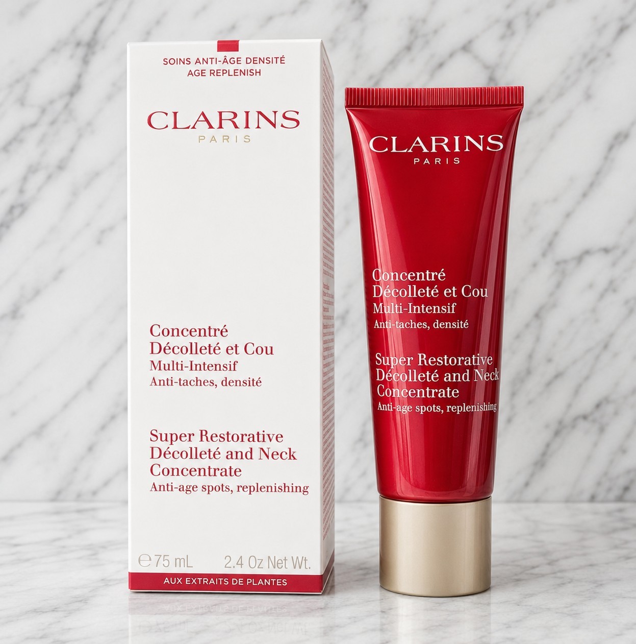 Clarins Super Restorative Decollete and Neck Concentrate 2.4oz/75ml NIB & SEALED