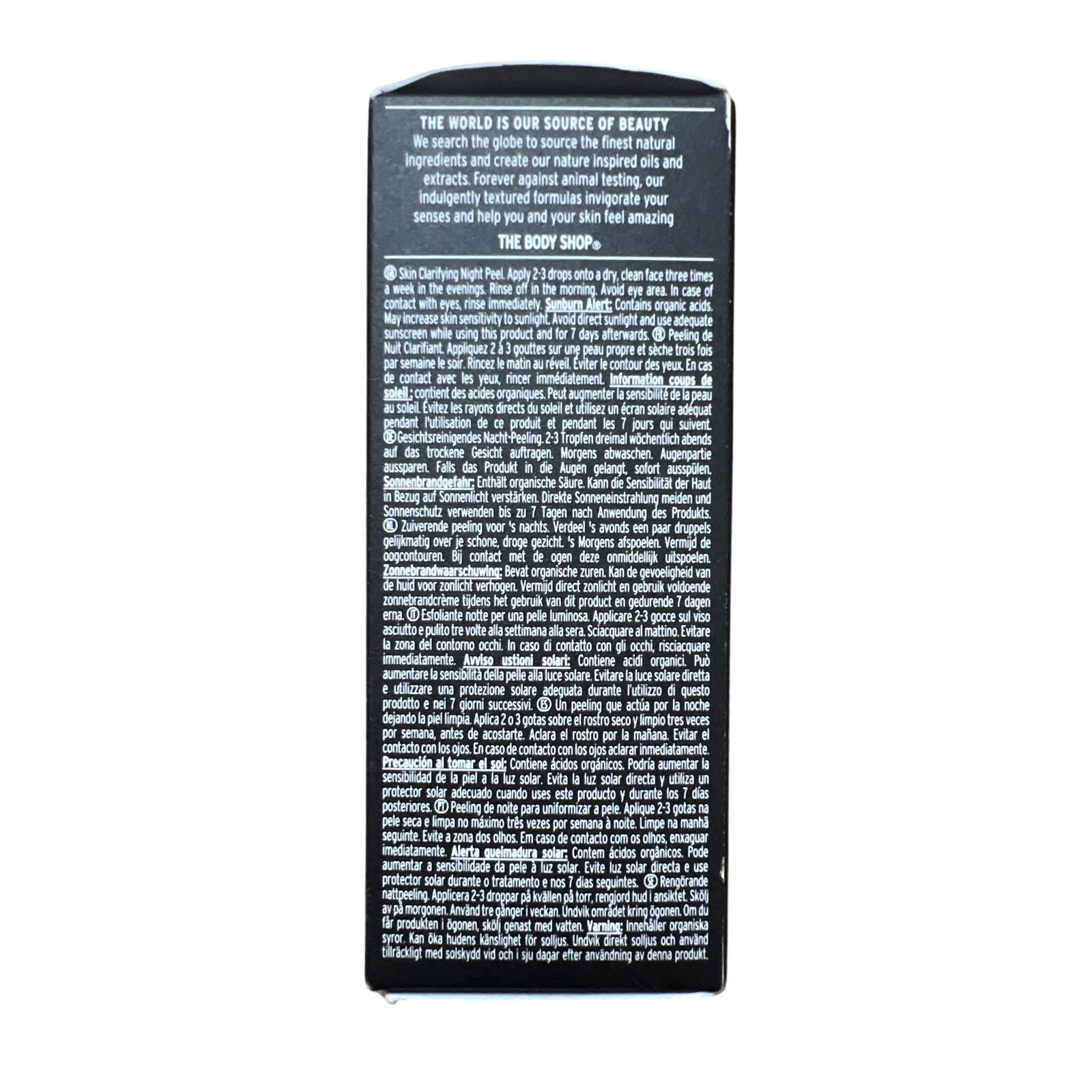 The Body Shop Himalayan Charcoal Clarifying Night Peel, 30ml/1 fl oz, New