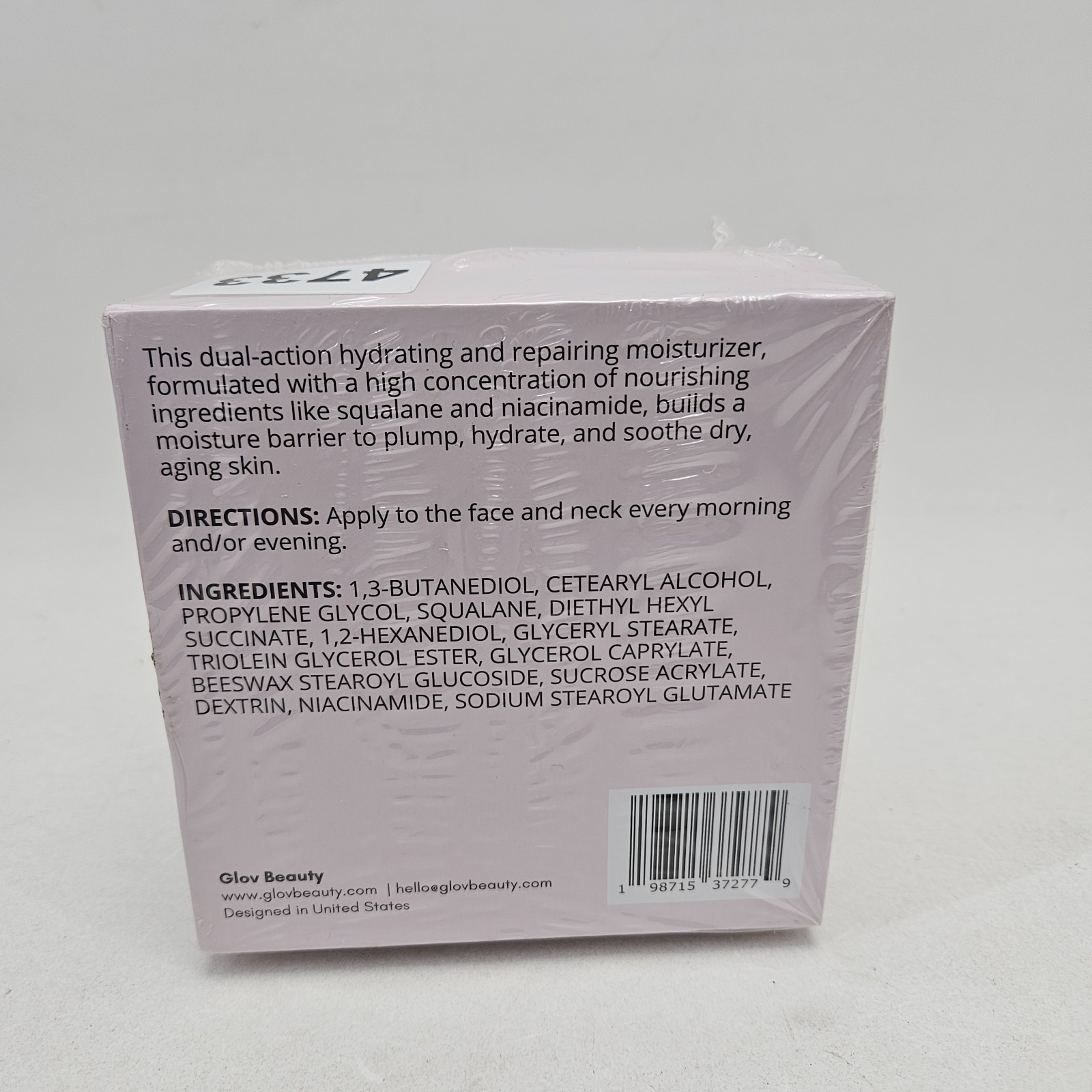 Glov Beauty Face Moisturizer Light Deep-Hydration Formula Smooth Fine Lines