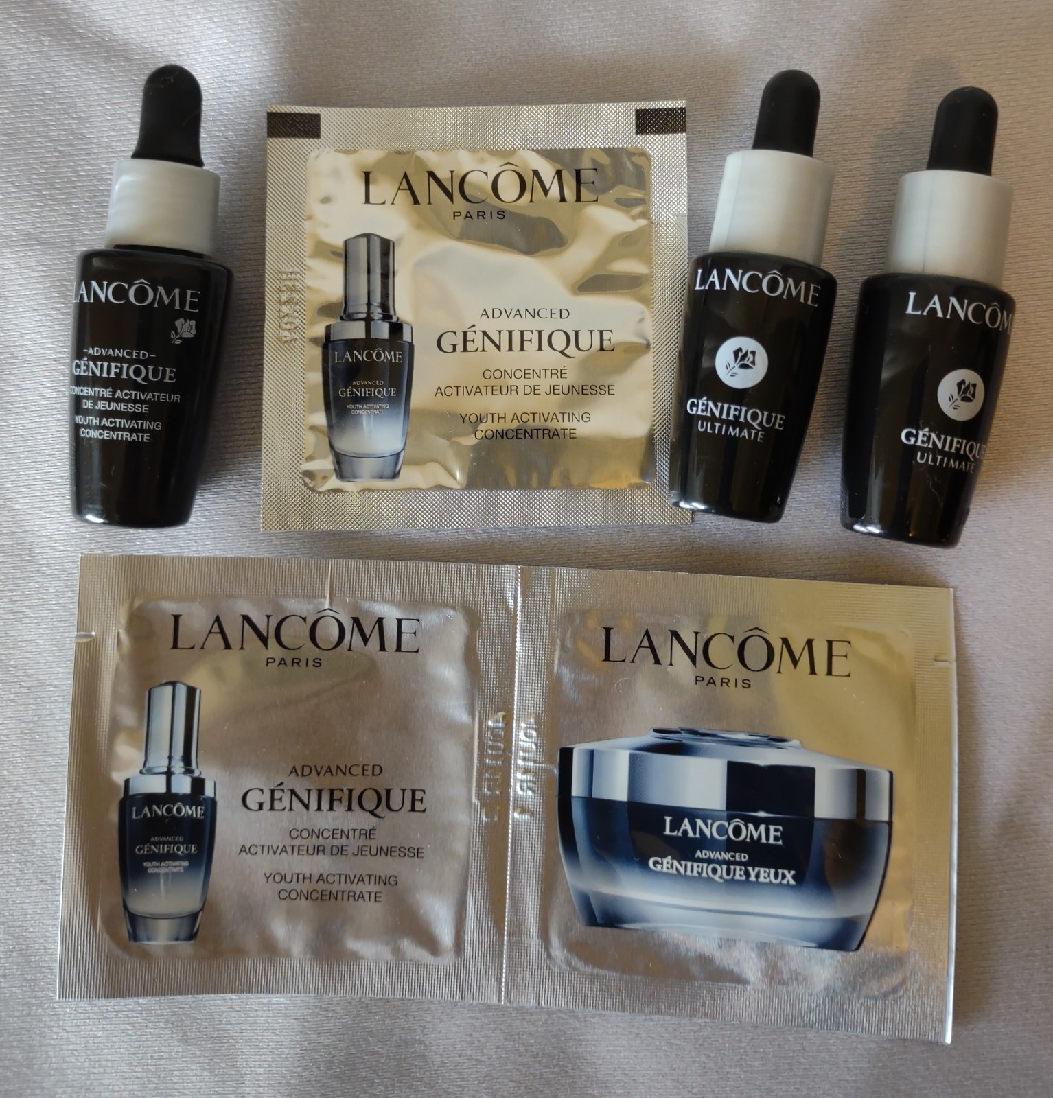 6 x LANCOME GENIFIQUE Concentrate Ultimate Youth Yeux Sample Travel 24 ml Total