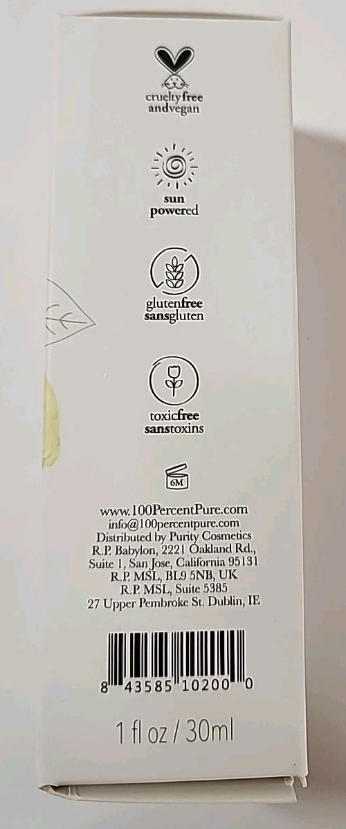 100% PURE Multi-Vitamin + Antioxidants Potent PM Facial Serum VEGAN Cruelty Free