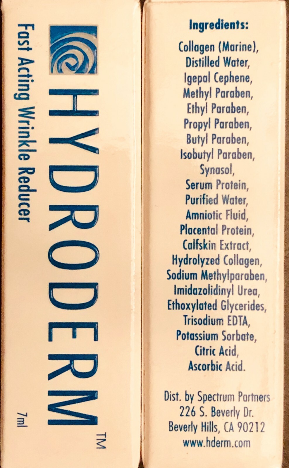Hydroderm Original Fast-Acting Face Wrinkle Reducer Serum – 2 Bottle, 7ml -USA