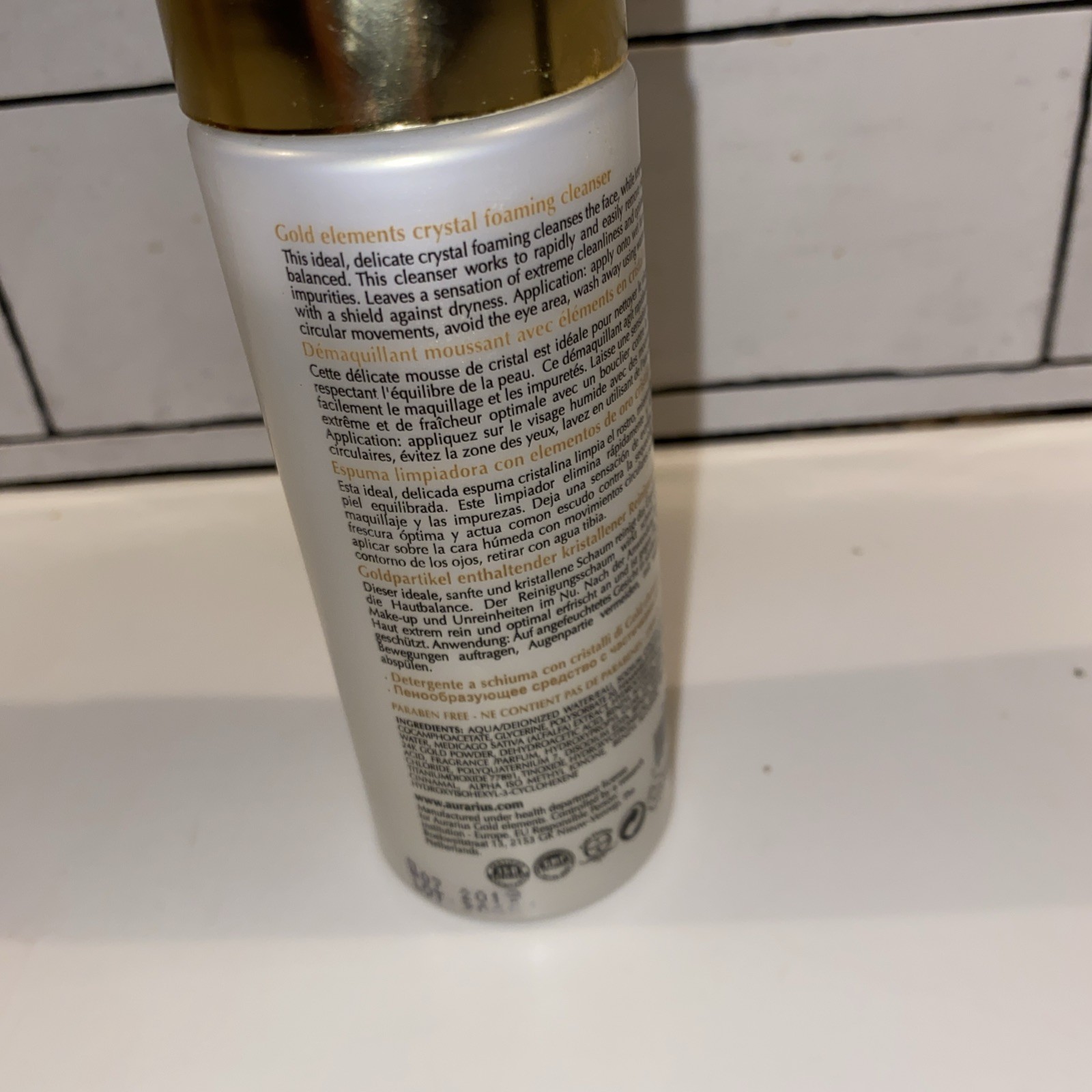 Aurarius Gold Elements Royal crystal foam cleanser