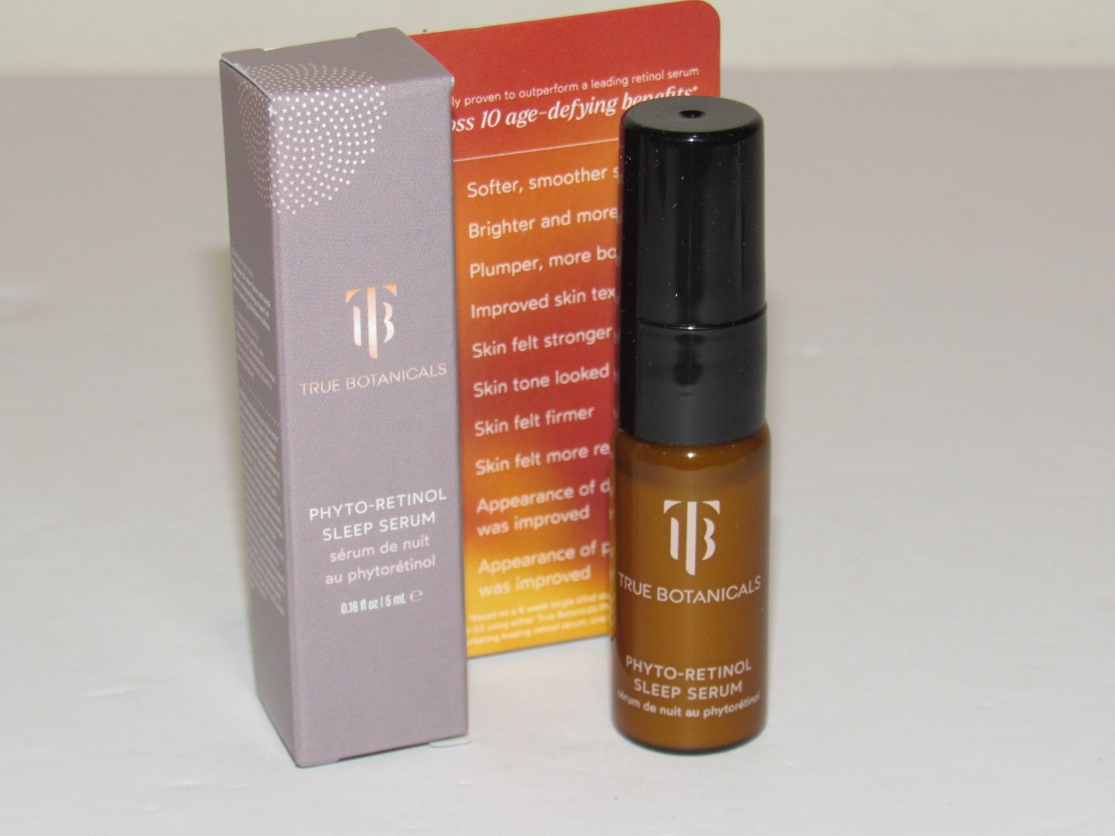 True Botanicals Phyto-Retinol Sleep Serum 0.16 Oz 5 mL Deluxe Sample Size NIB
