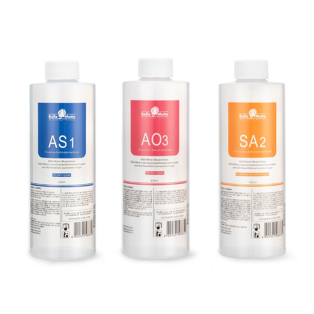 Aqua Peeling Solution AS1 SA2 AO3 Dermabrasion 3*400ML Cleansing Hydra Serum