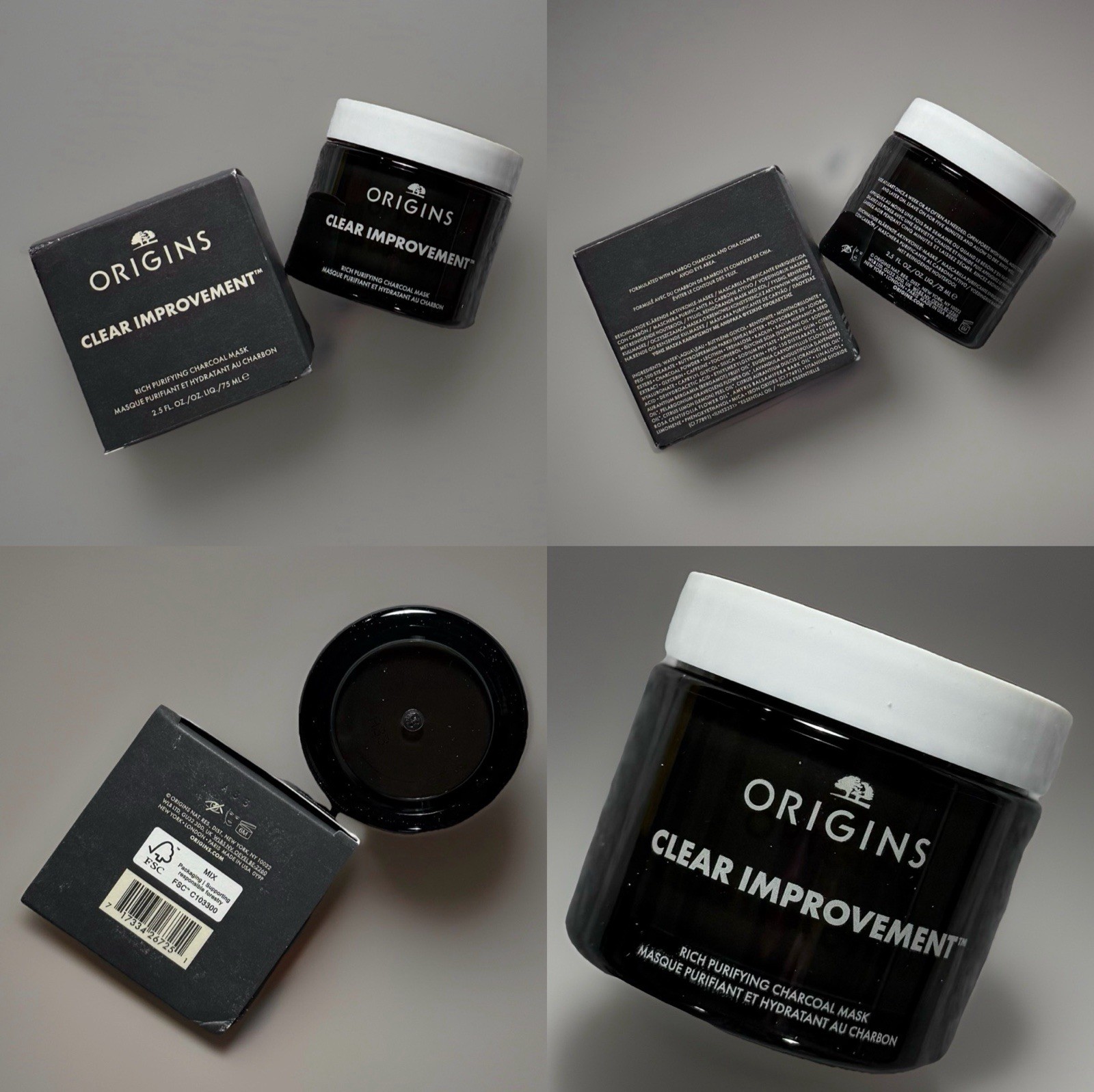 Origins Clear Improvement Charcoal Mask Rich Purifying 2.5 fl oz (75 mL)