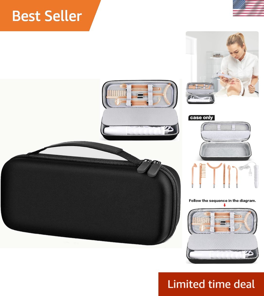 Protective Case for NuDerma & Other Skin Treatment Wands – Lightweight & Stylish