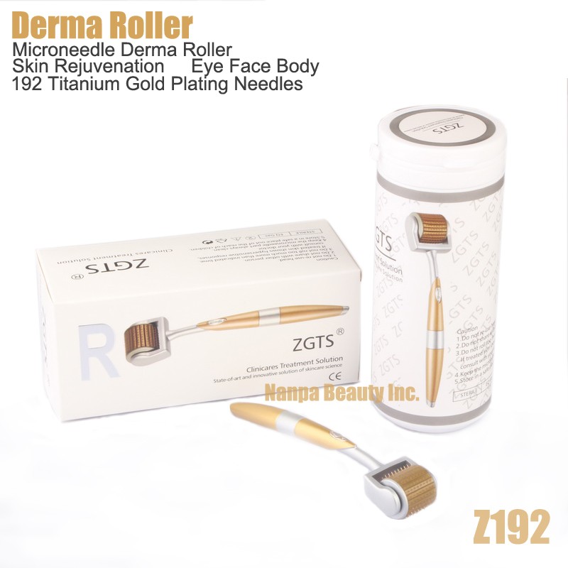 (192 Pins）Titanium Derma Roller For Scars, Stretch Marks Micro Derma Skin Roller