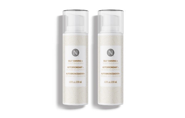 Neora Double The Sunless Fun Set Self Tanning & Sculpting Foam 2 Pack 6.8oz-New