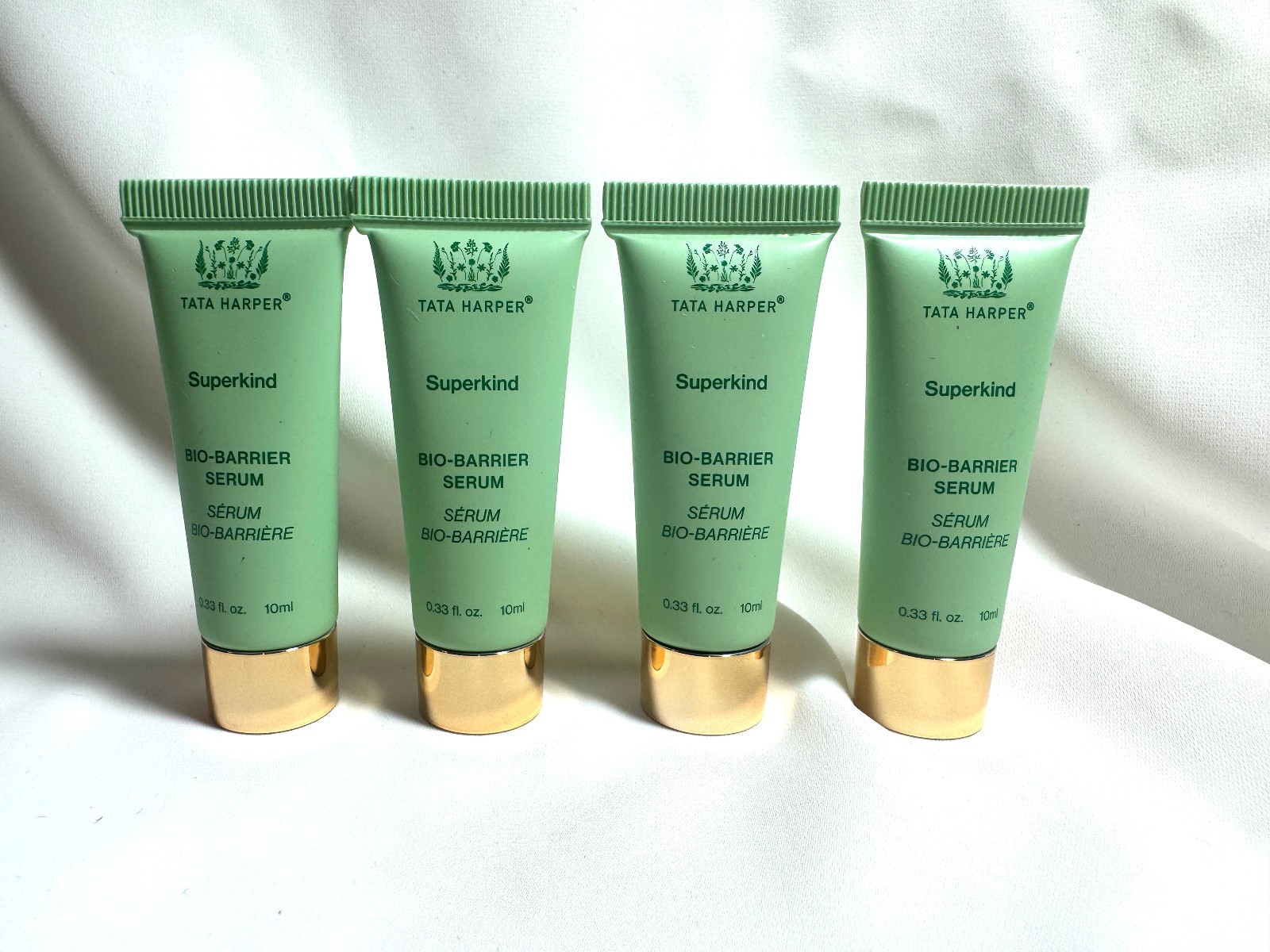 4X Tata Harper Skincare Bio-Barrier Serum MIni .33 fl oz each (40ml Total)