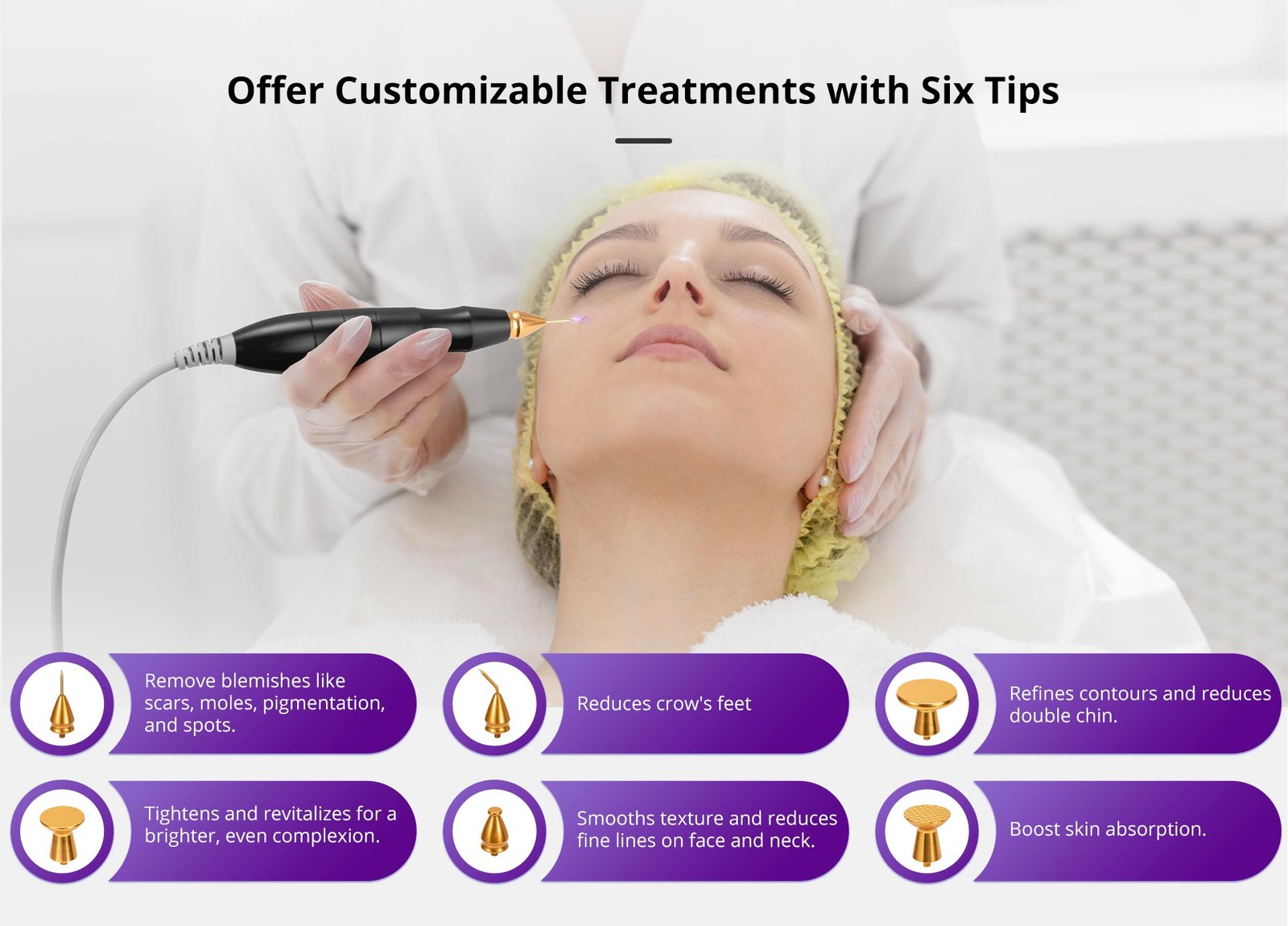 NEW 4 in 1 Plasma Beauty Machine Mole Spot Minimizing Taut Skin Facial Care Spa
