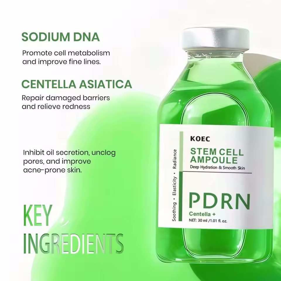 PDRN Centella Skin Care Ampoule Moisturizing Facial Serum | 2 pcs of 30 ml