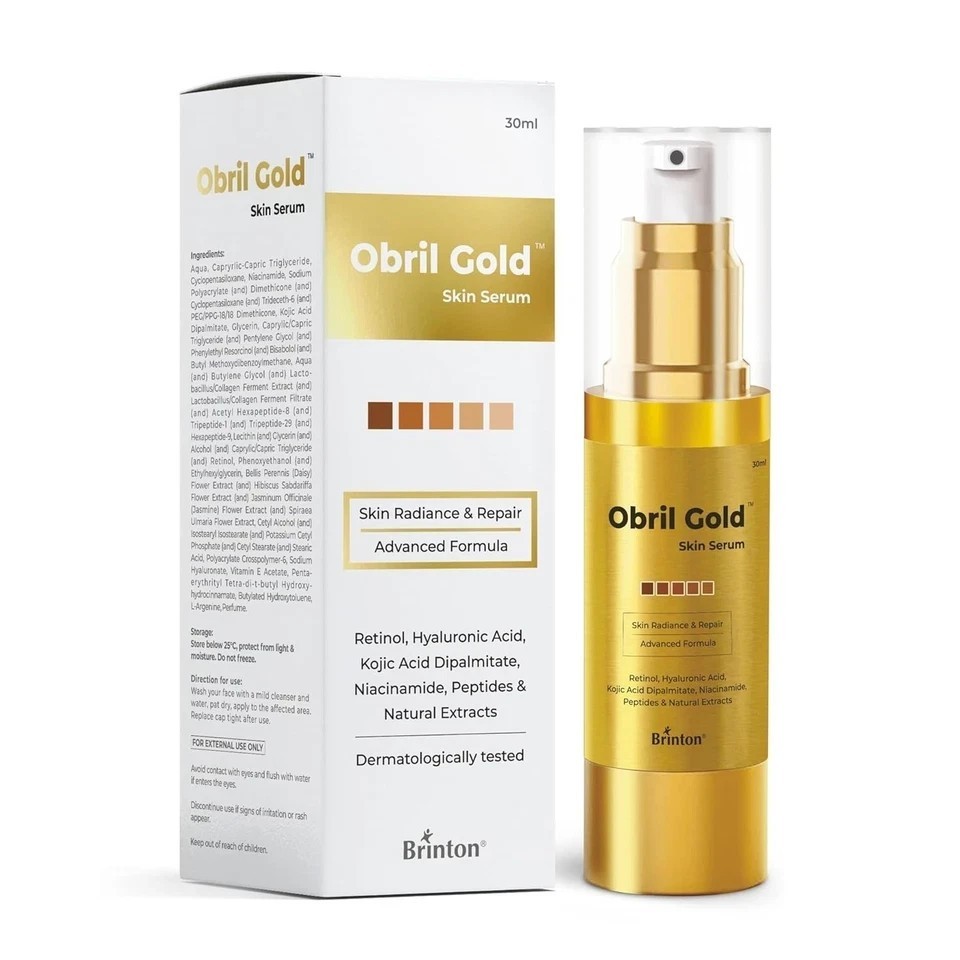 Brinton obril Gold Serum for Hyperpigmentation Wrinkles & Fine Lines 30 ml