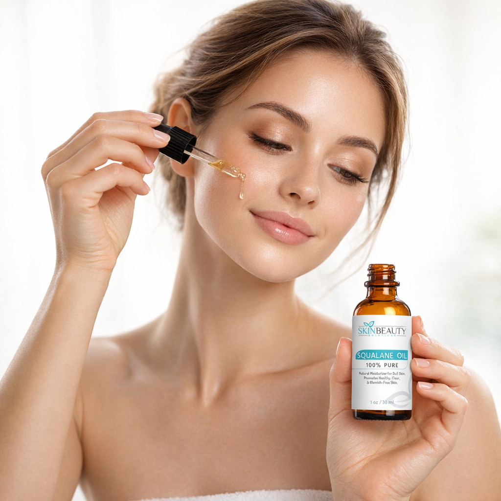 100% Pure Squalane Oil Olive Derived Lightweight Moisturizing Skin Care Oil