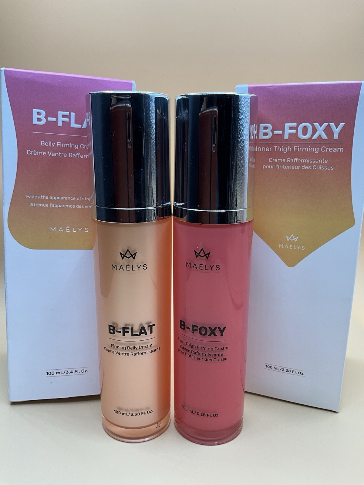 Maelys B-Flat Firming Belly Cream + B-FLEX FIRM ARM CREAM 3.38oz New